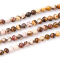 6mm 60pcs DIY Natural Australia Zebra Stone Beads Round Healing Crystal Gemstone Loose Beads for Jewelry Making Handmade Bracelet Necklace - color: Australia Zebra, size: 6mm