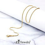 555Jewelry 1.2mm Stainless Steel Snake Chain Necklace for Men & Women, 16-28 Inch - color: Gold