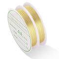 MIKIMIQI 2 Pack Jewelry Wire - 20 Gauge Tarnish Resistant Copper Beading Wire for Jewelry Making, 0.8mm X 3m Each (Gold)