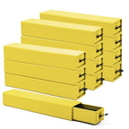 Lainrrew Jewelry Gift Box, Luxury 12-Pack Jewelry Gift Box Velvet-Lined, Compact Drawer Style for Earrings & Rings, Stylish Necklace Bracelet Organizer, 8.3x1.8x1.4 Inches (Yellow) - color: Yellow