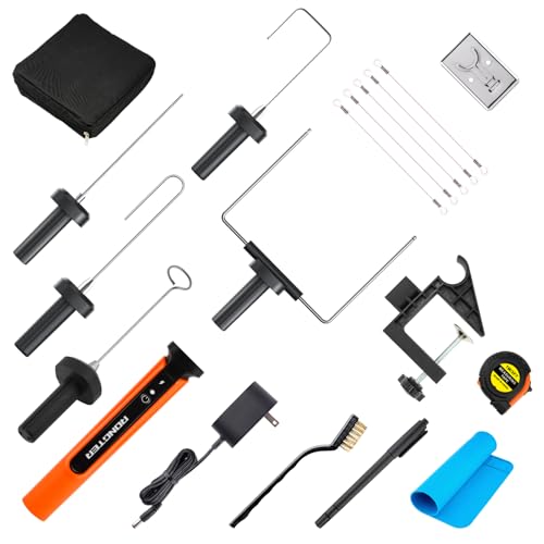 Hot Wire Foam Cutter Tool Kit, 5-in-1 Electric Foam Cutter for Styrofoam, Adjustable Temperature, Smooth Precision Cutting for Craft, DIY & Model Making - style: 5 in 1 orange