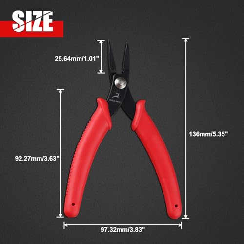 GOLD DEE 5.5" Needle Nose Pliers Mini Chain Nose Pliers Short-Nose Pliers Micro Precision Pliers Flat Smooth Jaws Mini Jewelry Pliers Jewellery Making Tool For Bending Wire Open and Close Jump Rings - style: Long-Nose Pliers