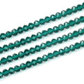 500pcs Czech Faceted Rondelle Crystal Glass Loose Beads 4mm Small Tiny Spacer Bulk Emerald Green for DIY Craft Jewelry Making CCR424 - color: Emerald Green, size: 4mm (0.16") - 500pcs