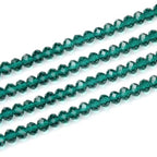 500pcs Czech Faceted Rondelle Crystal Glass Loose Beads 4mm Small Tiny Spacer Bulk Emerald Green for DIY Craft Jewelry Making CCR424 - color: Emerald Green, size: 4mm (0.16") - 500pcs