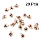 20Pcs Rose Gold Crimp Beads 3mm Loose Rondelle Spacer Beads Metal Bead Spacers for DIY Bracelet Necklace Jewelry Making - color: Rose Gold, Round