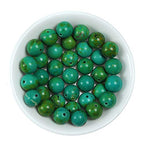 Natural Stone Beads 4mm Green Turquoise Gemstone Round Loose Beads Crystal Energy Stone Healing Power for Jewelry Making DIY,1 Strand 15" - color: Green Turquoise, size: 4MM
