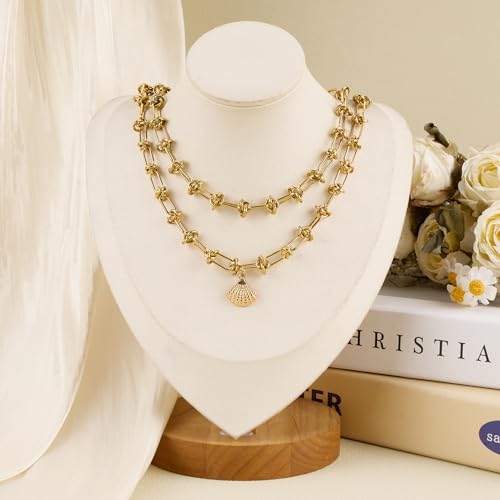 SMYHTGLIF 6.5 Feet Gold Paperclip Jewelry Making Chains Roll Buckles Link Unsoldered Stainless Steel Chain for Jewelry Making with Lobster Clasps and Open Jump Rings - color: Knot Gold