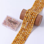 Natural Yellow Jade Disk Stone Spacer Beads 6x2mm 38cm/str Flat Rondelle Loose Semi Gemstone Caps for Making Bracelets Necklace - color: Yellow Jade