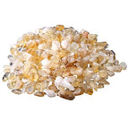 Natural Stone 500 pcs Yellow Crystal, Undrilled Irregular Chip Gemstone Beads - Fish Tank & Decorative Energy Stones - color: Yellow Crystal
