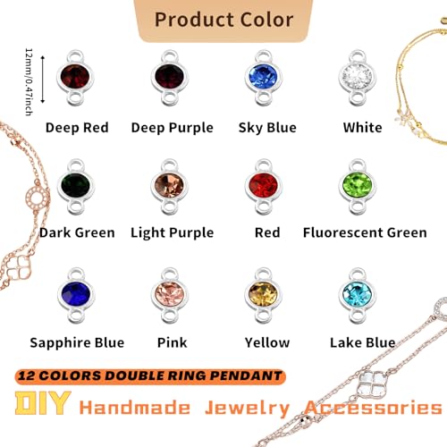 Zakrafo 36 Pcs Permanent Jewelry Starter Kit Double Loops Connectors for Jewelry Making Accessories Supplies for Necklace Bracelet Earring Keychain Craft