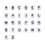 FASHEWELRY 300Pcs Cube White Acrylic Letter Beads 6x6mm Alphabet A-Z Spacer Beads for DIY Bracelet Necklace Jewelry Making - color: Mixed Letters, size: 6x6x6mm