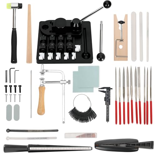 18 Pcs Ring Bender, Complete Ring Bender Tool Rings Bending, Spoon Rings Maker Machine with Nylon Mold, Multi-Functional Ring Earring Bending Tool, Sizer Measuring Tools Suitable for Gift-Giving - size: 18-Piece Set