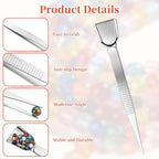 Asofelk Bead Mats for Jewelry Making 2Pcs, Grey Felt Beading Board with Scoop Tweezers, Non-Slip Fabric Bead Tray for Organizing Seed Beads & Jewelry Findings, Portable Jewelry DIY Crafting Tool Set