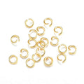 HDSupplies 100 Pieces - 304 Gold Tone Stainless Steel Jump Rings - 4mm - 22 Gauge (0.6mm Thickness) - color: Gold Tone Stainless Steel, size: 4mm / 0.6mm Thick / 22 Gauge