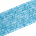 150pcs 2x4mm Natural Aquamarine Tube Shape Beads Loose Flat Round Cylinder Flat Spacer Stone Beads for Bracelet Earrings Jewelry Making - color: Aquamarine, size: 2x4mm Tube shape