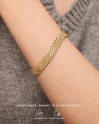 PAVOI 14K Gold Plated Chunky Chain Adjustable Bracelet for Women | Stainless Steel Lightweight Trendy Chain Bracelet - color: White Gold, size: 7 Inches