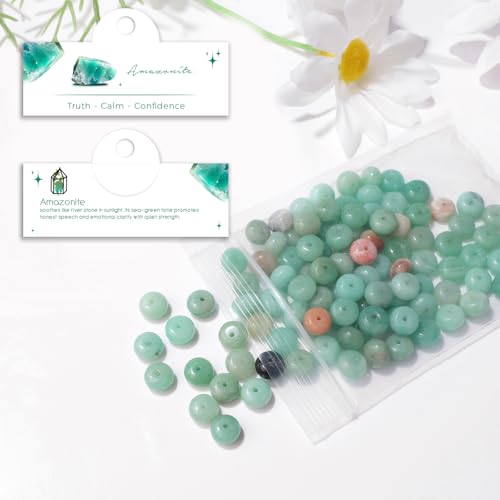 Raicegs 100pcs 5×8mm Rondelle Amazonite Beads Natural Gemstone Beads Abacus Disk Stone Loose Beads for Jewelry Making DIY Bracelets Necklace - color: Amazonite, size: 5×8mm Rondelle