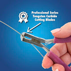 Beadalon Professional Series Tungsten Carbide Jaw Hard Wire Bypass Flush Cutter, Purple Vinyl-Free Grips, Stainless Steel, cuts up to 18 gauge Wire, 5 in - style: Bypass Flush Cutter, Purple