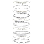 Waterproof Gold Chain Bracelet For Women Non Tarnish,14K Gold Plated Link Dainty Bracelets Stake Layered Bracelet Set Hypoallergen Gold Jewelry - color: Style-3