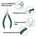 SPEEDWOX Wire Flush Cutters 6 Inch Precision Side Cutter Wire Cutter Pliers with Spring Functional Precision Tools for Cutting Electronics Wires Handmade and Any Clean Cut Needs - size: 6"