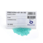 100pcs Authentic Preciosa 3mm (0.12 Inch) Small Faceted Bicone Crystal Loose Beads Caribbean Sea (Blue) Compatible with Swarovski Elements Crystals for Jewelry Making Pre-B333 - color: Caribbean Sea, size: 3mm (0.12 Inch) - 100pcs