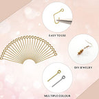 Junkin 1400 Pcs Eye Pins Mix Jewelry Findings 0.63 * 0.79 * 1.18 in Open Eye Head Pins Findings for Jewelry Making DIY Necklace Bracelets(Gold, Silver) - color: Gold, Silver
