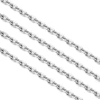 Cadikez 24PCS Stainless Steel Rolo Cable Chain Necklace Bulk, 1.5mm 18inch Stainless Steel Finished Oval Cable Link Chains for Necklace Jewelry Making - color: 1.5mm Stainless Steel