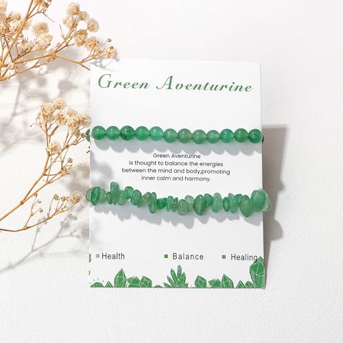 Healing Crystal Bracelets for Women 2 PCS 6mm Natural Stone Bracelet Stretch Crystal Beaded Bracelets Handmade Gemstone Bracelet Jewelry Gifts Christmas Gifts for Women Girls - style: jade