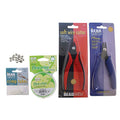 The Beadsmith Crimper Mega Kit, Includes Crimp Forming Pliers, Cutter, 2x2mm Crimp Tubes, 3mm Crimp Bead Covers & 7-Strand FlexRite Wire, Create Rounded Crimps Every Time, No Sharp Edges
