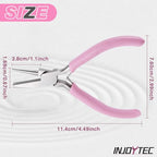 Mini Round Concave Pliers Jewelry Making Pliers Wire Bending For Making Wire Loops, Bending Wire, Wrapped Wire Loops, Eye Pins, Headpins Memory Wire Beading Jewelry Repair