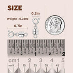 Magnetic Clasps for Necklaces Strong Magnetic Necklace Clasps and Closures, 14K Gold and Silver Bracelet Converter for Women - color: 12Pcs Silver