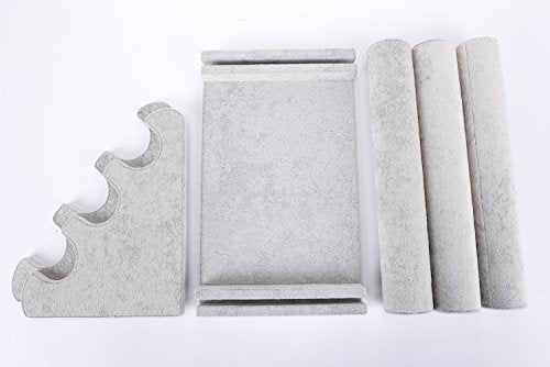 Removable Jewelry Stand Bracelet, Necklace, and Watch Holder - color: B- Gray Velvet