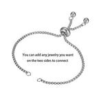 DanLingJewelry 10pcs 304 Stainless Steel Adjustable Slider Bracelet Slider Extender Chains Friendship Bracelets for Jewelry Making DIY 8 Inches(215mm) P - color: StyleⅪ-10 pcs-Platinum