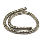 Craftdady 48Pcs Heishi Coin Natural Pyrite Beads 8mm Tiny Flat Round Disc Spacer Beads Healing Chakra Loose Beads for Jewelry Bracelet Necklace Earring - color: Pyrite, size: 8mm