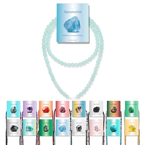 Vinswet 90pcs 4mm Aquamarine Natural Stone Beads Round Genuine Real Stone Beading Loose Gemstones DIY Smooth Bead for Bracelet Necklace Earrings Jewelry Making - color: Aquamarine, size: 4mm