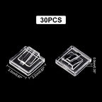 AHANDMAKER 30 Pcs Acrylic Ring Display Holder, Transparent Ring Showcase for Selling Jewelry Storage Organizer, Square - style: Square