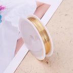 1 Roll 16.4 Feet(5m) 22 Gauge Round Copper Jewelry Bendable Wire Long-Lasting Plated Jewelry Wire Soft Artistic Wires Copper Metal Beading for Jewelry Making Crafts,KC Gold - color: 22 Gauge,KC Gold