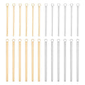 UNICRAFTALE Metal Bar Charms Stainless Steel Bar Pendants Golden & Stainless Steel Color Charms Metal Necklace DIY Pendant for Earrings Jewelry Making