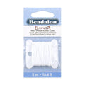 Beadalon Elonga Elastic String for Bracelets 1.0mm 5m White Jewelry Making Cord Strong Stretch Recovery Secure Knots Heavy Beads Compatible Multi Fiber Durable for Bracelets and Necklaces - style: White, 1 mm, 5 m
