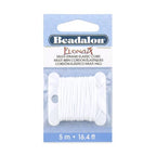 Beadalon Elonga Elastic String for Bracelets 1.0mm 5m White Jewelry Making Cord Strong Stretch Recovery Secure Knots Heavy Beads Compatible Multi Fiber Durable for Bracelets and Necklaces - style: White, 1 mm, 5 m