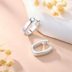 925 Sterling Silver Earrings Small Chunky Hoop Earrings for Women Trendy Huggie Hoop Earrings 14K Gold Plated Hypoallergenic Earrings Small Thick Huggie Hoops Earrings - color: Silver2