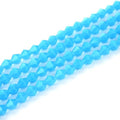 250pcs Czech 6mm (0.24 Inch) Faceted Bicone Crystal Glass Loose Beads Spacer Bulk Blue Turquoise Opal for DIY Craft Jewelry Making CCB631 - color: Blue Turquoise Opal, size: 6mm - 250pcs