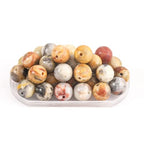 100Pcs Natural Stone 6mm Crazy Agate Round Loose Gemstone Energy Healing Beads Hole Size 1mm DIY Smooth Beads for Bracelet Necklace Earrings Jewelry Making - color: Crazy Agate, size: 6mm