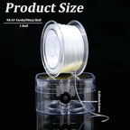 1 Roll 0.6MM Elastic Stretch Thread Crystal Cords White Clear Round Sturdy Stretchy TPU Thin String Transparent Rope Sewing Accessories for Bracelets Jewelry Making Beading Diy Craft Supply - size: 0.6mm 98.43 Yards