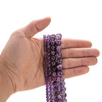 BEADIA Natural Amethyst Crystal Stone Round Loose Semi Gemstone Beads for Jewelry Making 4MM 89PCS - color: Amethyst, size: 4mm