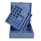 Jewelry Boxes 10 x 10 Inches 2-layer Handle Necklace Holder Organizer Jewellery Women Rings Storage Display Girls Earrings Case Lockable Jewelry Tray GY641 (Lavender) - color: Lavender