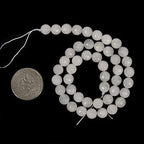 Natural Moonstone 8mm Gemstone Faceted Round Loose Strand Beads for DIY Necklace Bracelet Jewelry Making 15 Inch - color: Moonstone