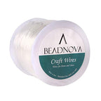 BEADNOVA 1.2mm Bracelet String Clear Craft Wire Stretch String Cord for Jewelry Making Beading Thread Elastic Thread Cord (50m) - size: 1.2mm