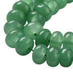 1 Box 148PCS 5x8MM Natural Green Abacus Stone Beads Strands with Hole Disk Rondelle Gemstone White Jade Dyed Flat Loose Spacer Bead for Jewelry Making Bracelet Necklace DIY Crafts Supply - color: Green, size: 148pcs