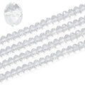 500pcs Czech Faceted Rondelle Crystal Glass Loose Beads 4mm Small Tiny Spacer Bulk Crystal Clear for DIY Craft Jewelry Making CCR401 - color: Crystal Clear, size: 4mm (0.16") - 500pcs